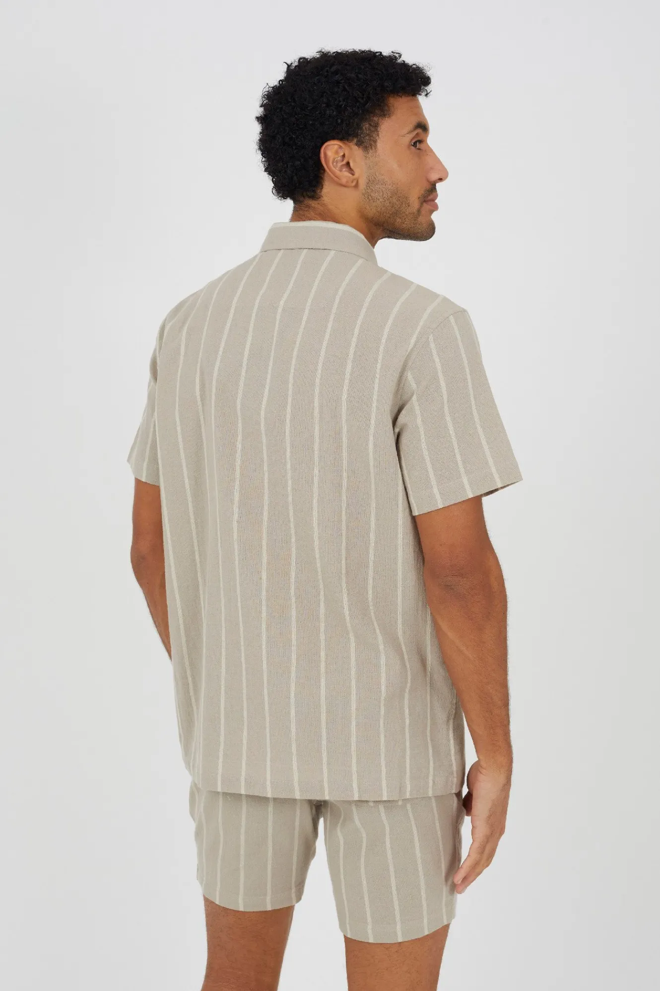 Brave Soul Camisa a rayas manga corta^Hombre Camisas