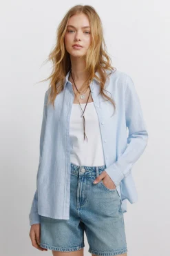 Springfield Camisa básica efecto lino^Mujer Camisas Y Blusas|Lino