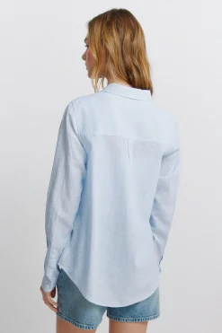 Springfield Camisa b&aacute;sica efecto lino^Mujer Camisas Y Blusas|Lino