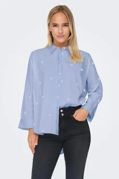 Only Camisa bajo asimétrico manga larga^Mujer Camisas Y Blusas