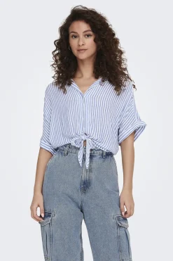 Only Camisa crop manga corta^Mujer Camisas Y Blusas