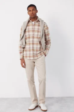 Cortefiel Camisa cuadros oxford slub^Hombre Camisas