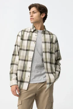 Tiffosi Camisa de Algodón a Cuadros^Hombre Camisas