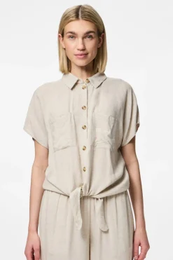 Pieces Camisa de lino^Mujer Camisas Y Blusas|Lino