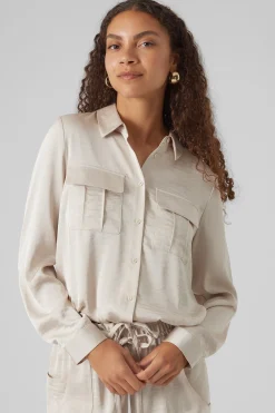 Vero Moda Camisa de manga larga efecto satinado^Mujer Camisas Y Blusas
