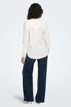 Only Camisa de rayas bolsillos frontales^Mujer Camisas Y Blusas