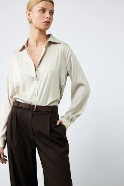 Koton Camisa de sat&eacute;n^Mujer Camisas Y Blusas