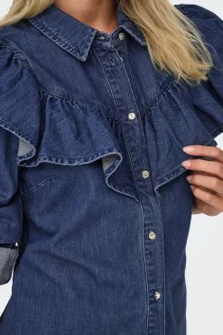 Only Camisa denim con volante^Mujer Camisas Y Blusas