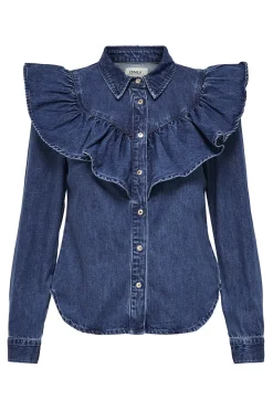 Only Camisa denim con volante^Mujer Camisas Y Blusas