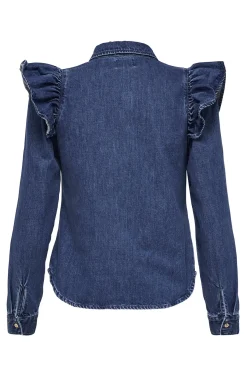 Only Camisa denim con volante^Mujer Camisas Y Blusas
