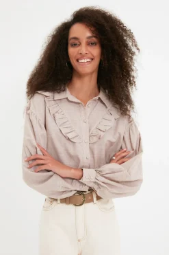 Trendyol Camisa detalle volantes^Mujer Camisas Y Blusas