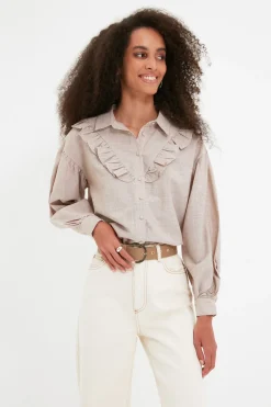 Trendyol Camisa detalle volantes^Mujer Camisas Y Blusas