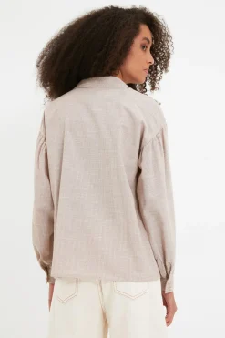 Trendyol Camisa detalle volantes^Mujer Camisas Y Blusas