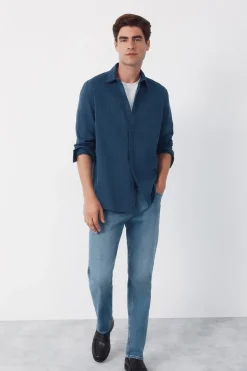 Cortefiel Camisa espiga bolsillos^Hombre Camisas