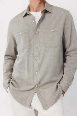 Cortefiel Camisa espiga bolsillos^Hombre Camisas