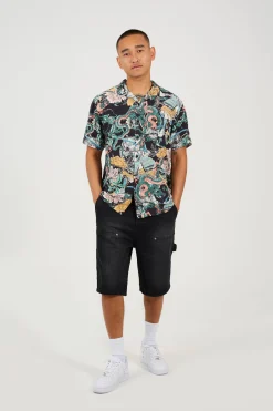 Brave Soul Camisa estampada de manga corta^Hombre Camisas