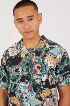 Brave Soul Camisa estampada de manga corta^Hombre Camisas