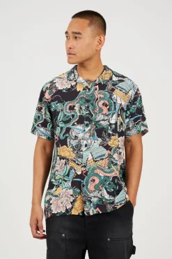 Brave Soul Camisa estampada de manga corta^Hombre Camisas