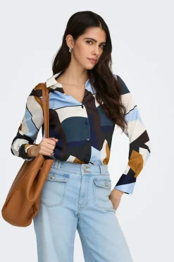 Only Camisa estampado geom&eacute;trico^Mujer Camisas Y Blusas