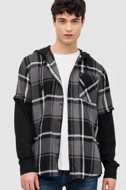 Inside Camisa Felpa Combinada^Hombre Camisas