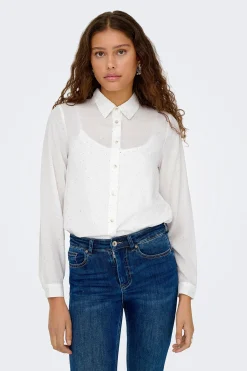 Only Camisa glitter manga larga^Mujer Camisas Y Blusas