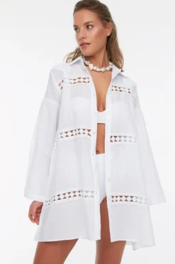 Trendyol Camisa larga playera con rayas^Mujer Camisas Y Blusas