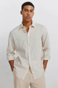 Springfield Camisa lino rayas^Hombre Camisas|Lino