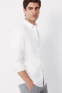 Cortefiel Camisa lisa popel&iacute;n^Hombre Camisas