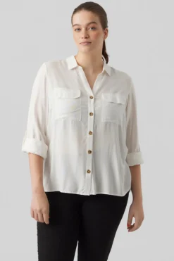 Vero Moda Curve Camisa manga 3/4 talla grande^Mujer Camisas Y Blusas