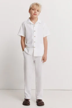 Springfield Kids Camisa manga corta estilo lino ni&ntilde;o^Niños Camisas