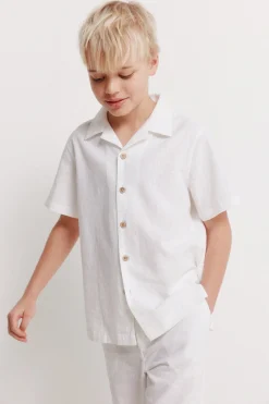 Springfield Kids Camisa manga corta estilo lino ni&ntilde;o^Niños Camisas