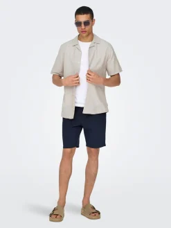 Only & Sons Camisa manga corta lino^Hombre Camisas|Lino