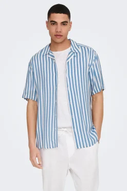 Only & Sons Camisa manga corta rayas^Hombre Camisas