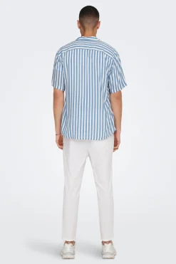 Only & Sons Camisa manga corta rayas^Hombre Camisas