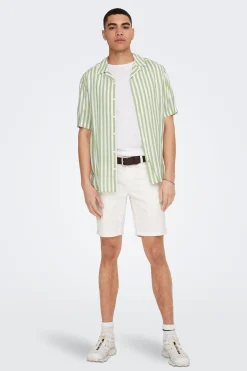 Only & Sons Camisa manga corta rayas^Hombre Camisas