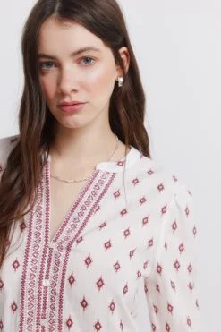 Springfield Camisa manga larga estampada^Mujer Camisas Y Blusas