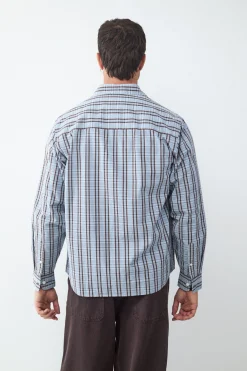 Balmohk Camisa manga larga oversize bolsillo^Hombre Camisas