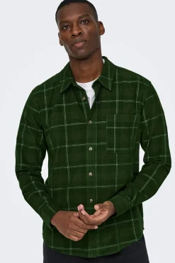 Only & Sons Camisa manga larga pana^Hombre Camisas