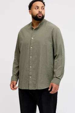 Jack & Jones PLUS Camisa manga larga popel&iacute;n fino^Hombre Camisas