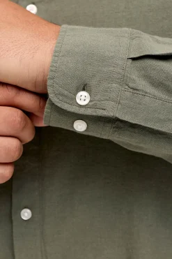 Jack & Jones PLUS Camisa manga larga popel&iacute;n fino^Hombre Camisas