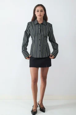 Balmohk Camisa manga larga rayas^Mujer Camisas Y Blusas