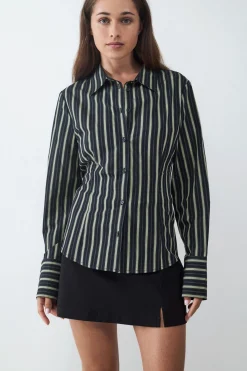 Balmohk Camisa manga larga rayas^Mujer Camisas Y Blusas