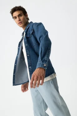 Tiffosi Camisa Oversized de Denim^Hombre Camisas