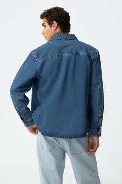 Tiffosi Camisa Oversized de Denim^Hombre Camisas