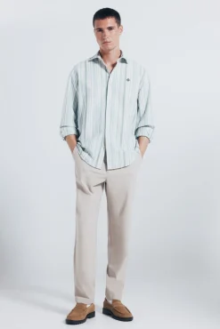 Springfield Camisa oxford ligero rayas^Hombre Camisas