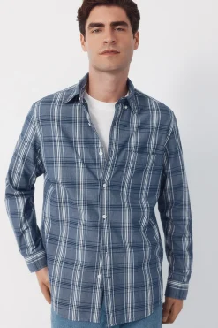 Cortefiel Camisa popel&iacute;n cuadros^Hombre Camisas