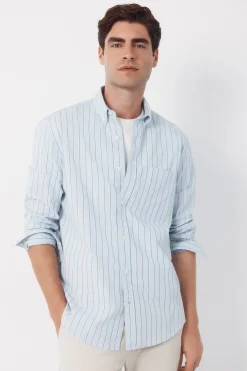 Cortefiel Camisa popel&iacute;n rayas^Hombre Camisas