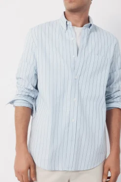 Cortefiel Camisa popel&iacute;n rayas^Hombre Camisas