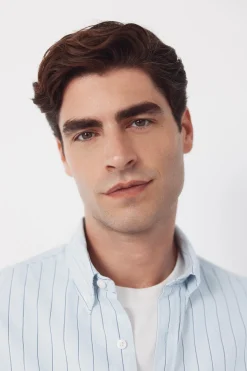 Cortefiel Camisa popel&iacute;n rayas^Hombre Camisas