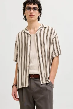 Jack & Jones Camisa relaxed viscosa rayas^Hombre Camisas